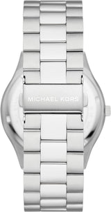 Michael Kors - Slim Runway Collection Zilverkleurig roestvrijstalen herenhorloge MK1060SET Herenportemonnee Naty Shop