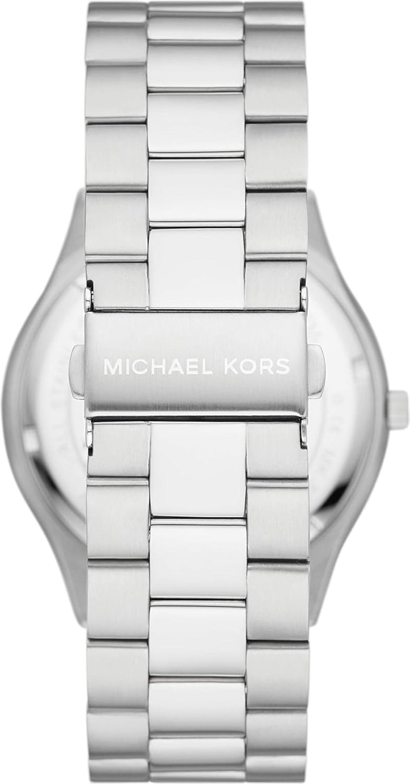 Michael Kors - Slim Runway Collection Zilverkleurig roestvrijstalen herenhorloge MK1060SET Herenportemonnee Naty Shop