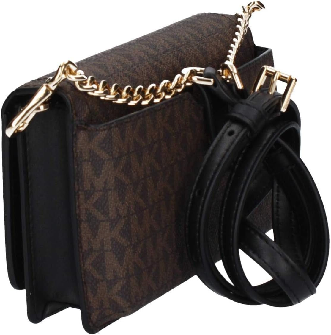Michael Kors Women Sm Phn CHN Xbody Bag, bruin/zwart damestassen Naty Shop