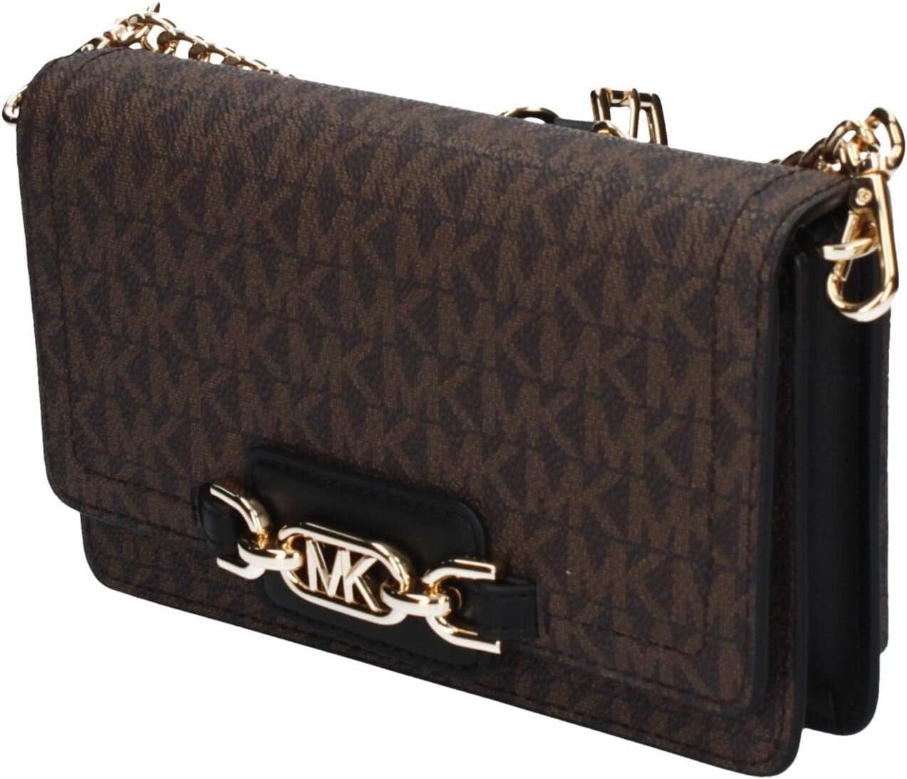 Michael Kors Women Sm Phn CHN Xbody Bag, bruin/zwart damestassen Naty Shop