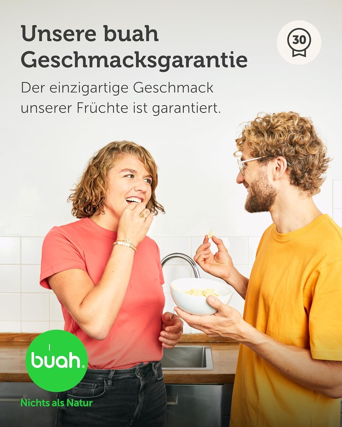 Gevriesdroogde fruitmix BUAH® | Gevriesdroogde aardbeien, bananen, appels en krenten zonder toegevoegde suiker | 100% fruit | Veganistisch, glutenvrij, lactosevrij (140g) Naty Shop gedehydrateerde producten