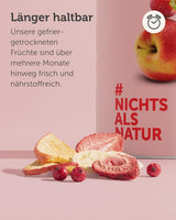 Gevriesdroogde fruitmix BUAH® | Gevriesdroogde aardbeien, bananen, appels en krenten zonder toegevoegde suiker | 100% fruit | Veganistisch, glutenvrij, lactosevrij (140g) Naty Shop gedehydrateerde producten