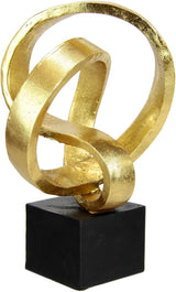 Moderne deco sculptuur kunst ornamenten 3D beeld standbeeld moderne decoratie figuren abstracte kunst cadeau-idee, zilveren beeldjes en sculpturen Naty Shop goud