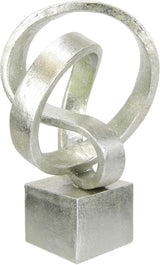 Moderne deco sculptuur kunst ornamenten 3D beeld standbeeld moderne decoratie figuren abstracte kunst cadeau-idee, zilveren beeldjes en sculpturen Naty Shop zilver