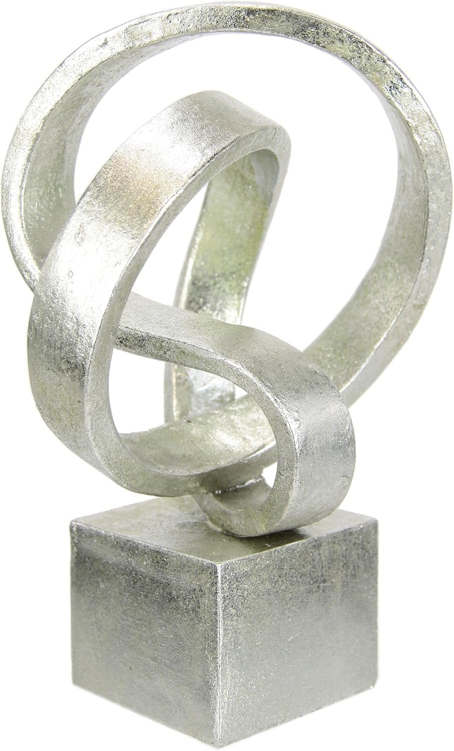 Moderne deco sculptuur kunst ornamenten 3D beeld standbeeld moderne decoratie figuren abstracte kunst cadeau-idee, zilveren beeldjes en sculpturen Naty Shop zilver