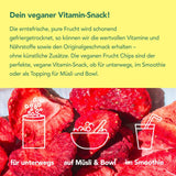 Mono gevriesdroogde chips - 300g aardbeichips van 100% natuurlijke aardbeien - gedroogd tropisch fruit - gedroogd aardbeifruit - snack voor muesli en desserts - aardbeienchips Gedroogde producten Naty Shop