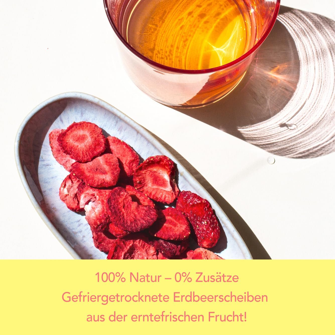 Mono gevriesdroogde chips - 300g aardbeichips van 100% natuurlijke aardbeien - gedroogd tropisch fruit - gedroogd aardbeifruit - snack voor muesli en desserts - aardbeienchips Gedroogde producten Naty Shop