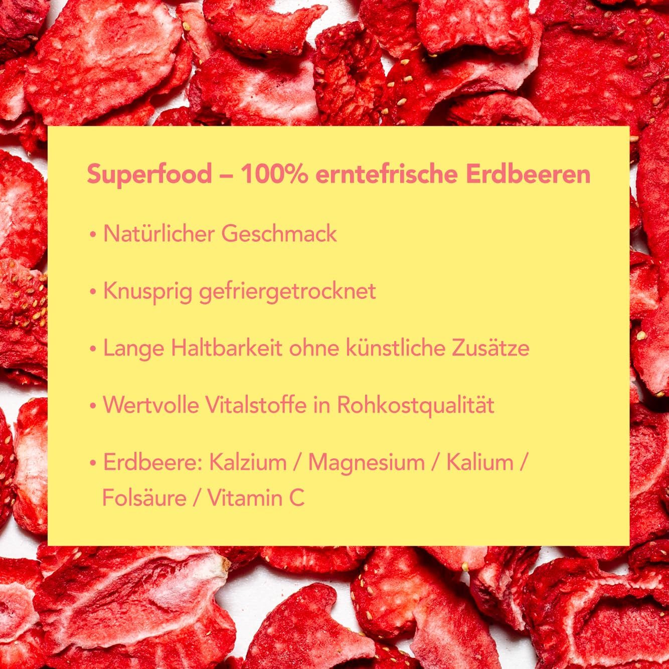 Mono gevriesdroogde chips - 300g aardbeichips van 100% natuurlijke aardbeien - gedroogd tropisch fruit - gedroogd aardbeifruit - snack voor muesli en desserts - aardbeienchips Gedroogde producten Naty Shop