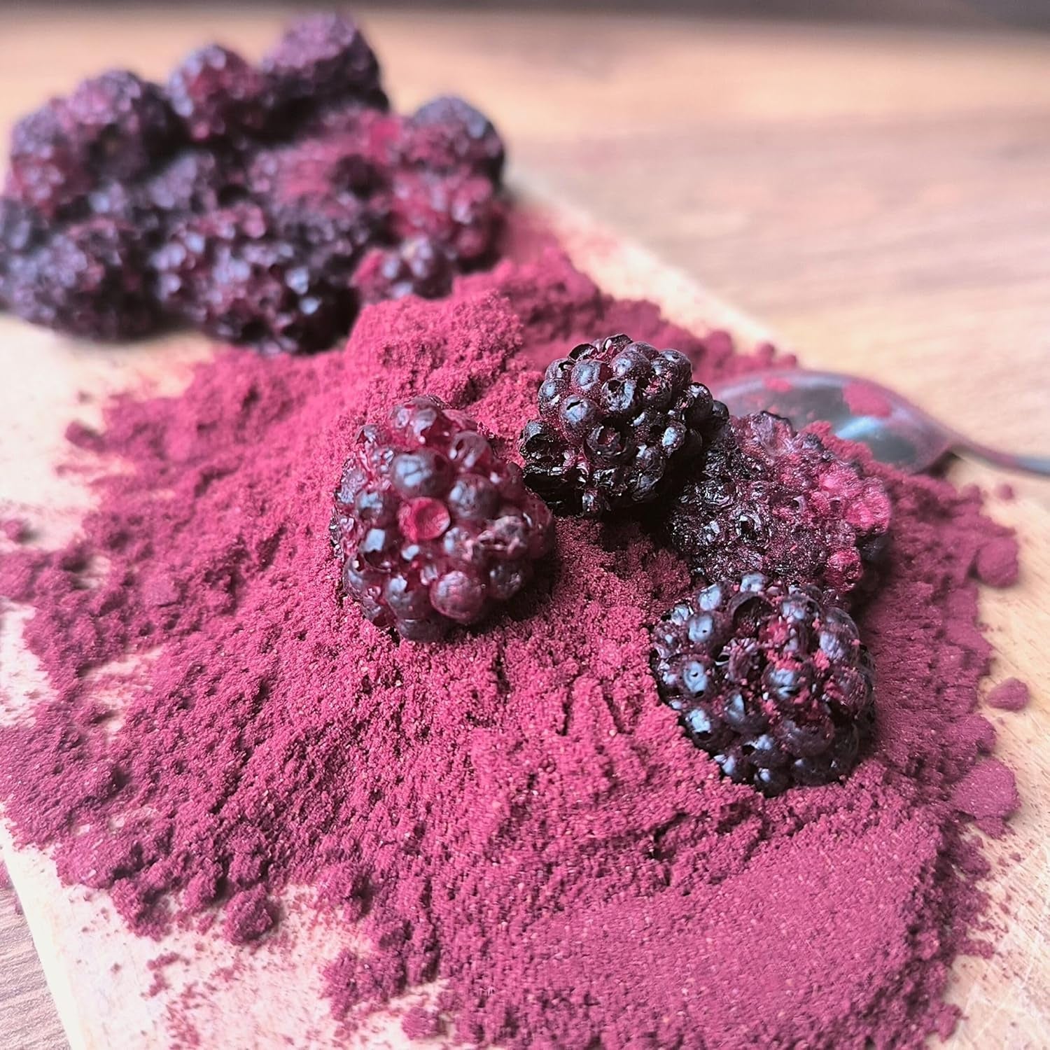 Gevriesdroogde bramen in poeder | 100% gevriesdroogd fruitpoeder Natuurlijk gedroogd fruit zonder toevoegingen | fruitpoeder Gevriesdroogd fruit bramenpoeder Gedehydrateerde producten Naty Shop