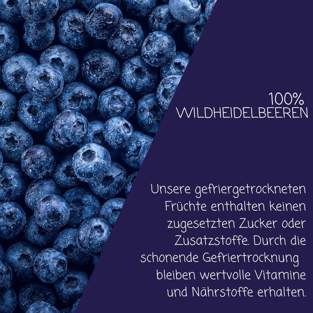 myfruits wilde bosbessen, gevriesdroogde bosbessen, 70g, geen toevoegingen, 100% wilde bosbessen, gevriesdroogd fruit en gedroogd fruit Gedroogde producten Naty Shop
