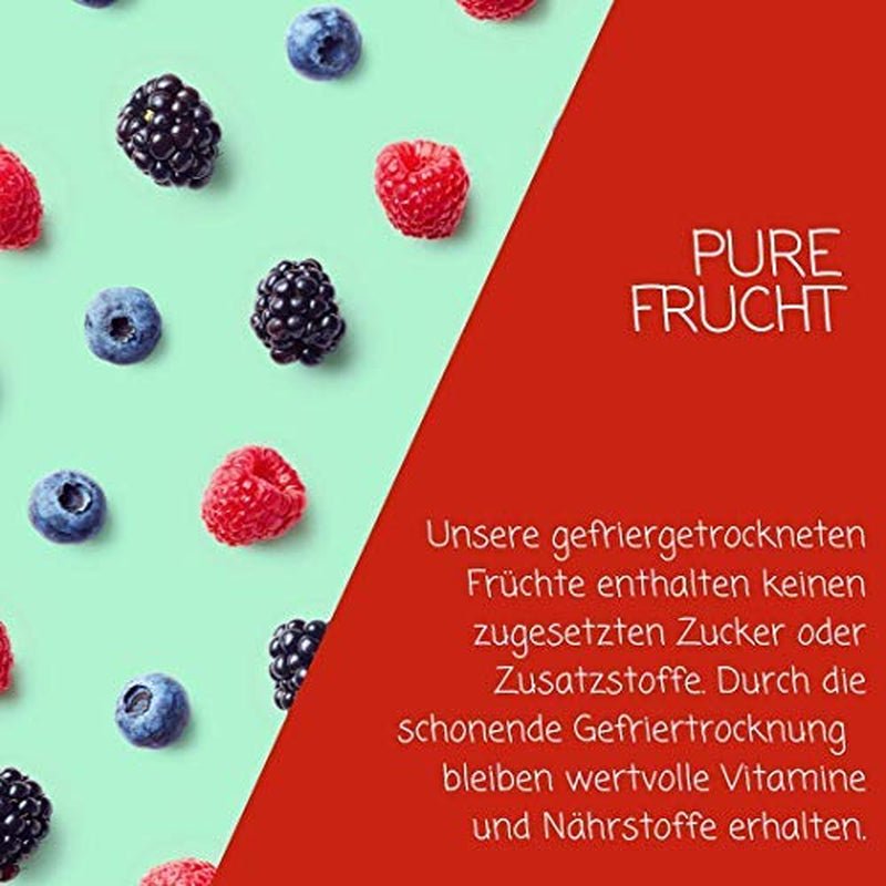 myfruits bessenmix, 300g, gevriesdroogd fruit en bessenmix, geen toegevoegde suikers, aardbeien, frambozen, rode bessen, mix van gedroogd fruit Gedroogde producten Naty Shop