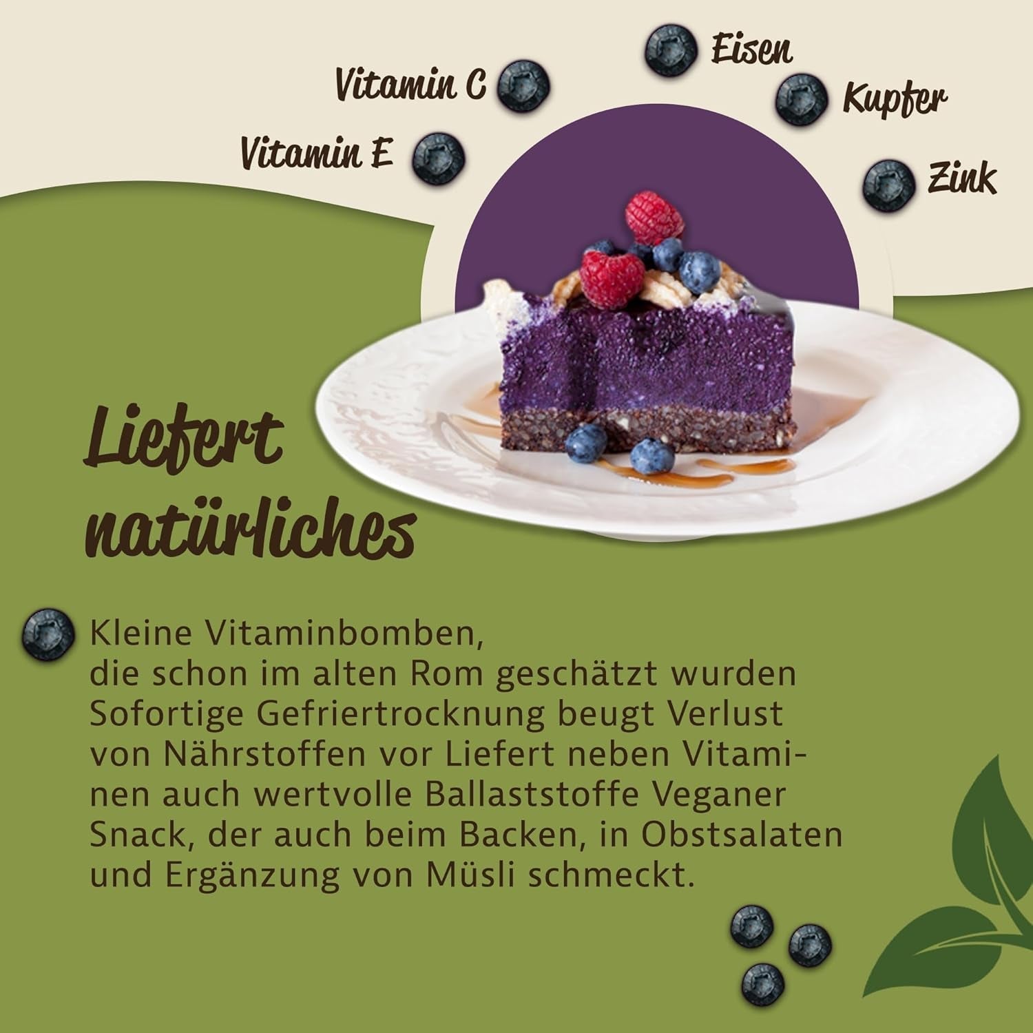 Mynatura biologische gevriesdroogde wilde bosbessen I Bosbessen I Fruit I Bessen I Natuurproduct I Biologische kwaliteit I Zakje (1x 200g) Gedroogde producten Naty Shop