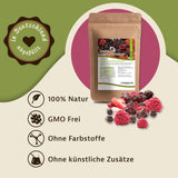 Mynatura Kleurrijke mix van gevriesdroogde bessen I Fruitmix I Frambozen I Zwarte bessen I Aardbeien I Fruitsnacks I Veganistisch I 350g Gedroogde producten Naty Shop
