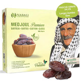 NABALI FAIRKOST FOR ALL Dadels Medjool Medjoul uit Palestina - 100% natuurlijk veganistisch aromatisch traditioneel fris en oriëntaals I zonder conserveermiddelen 5 kg (1 pakje), Small/Medium Gedehydrateerde producten Naty Shop 5 kg (1 pakje), Large/Jumbo