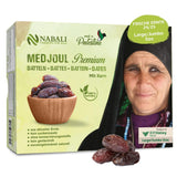 NABALI FAIRKOST FOR ALL Dadels Medjool Medjoul uit Palestina - 100% natuurlijk veganistisch aromatisch traditioneel fris en oriëntaals I zonder conserveermiddelen 5 kg (1 pakje), Small/Medium Gedehydrateerde producten Naty Shop 1 kg (1 pakje), Large/Jumbo
