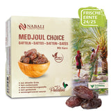 NABALI FAIRKOST VOOR ALLEN Medjoul - Medjool Dadels Keuze I - 100% natuurlijk aromatisch fris oriëntaals zacht I zoet als honing en gekarameliseerd I Herkomst: Palestina I (1x1KG) Gedehydrateerde producten Naty Shop 1 kg (1 verpakking)