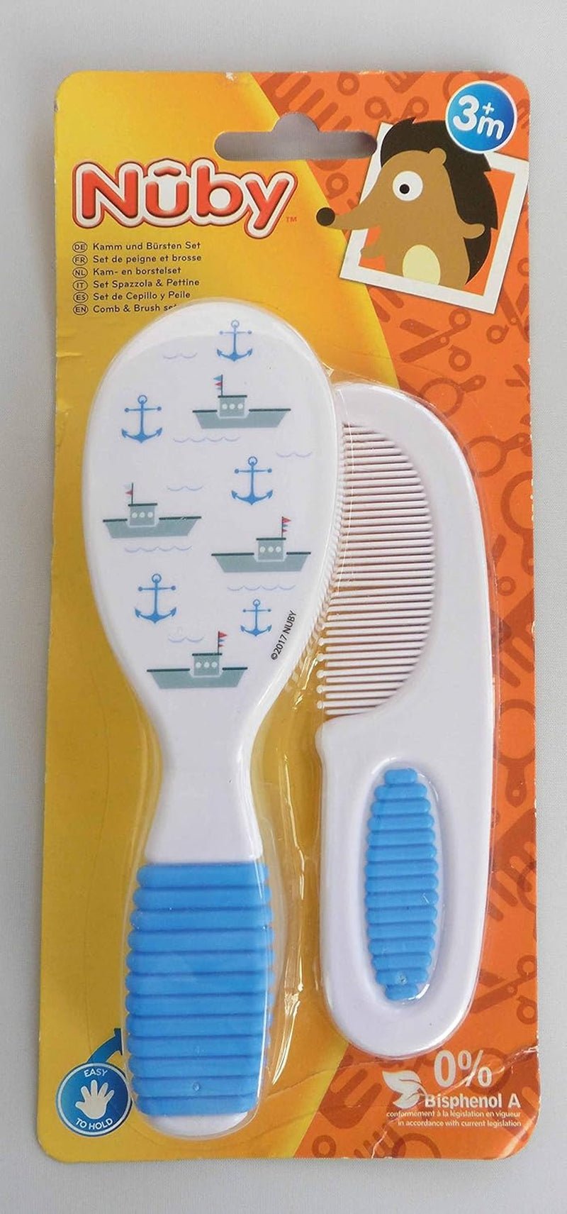 NÃ"by 007110 Borstel- en kamset, veelkleurig (assortiment model). Kinderen - Bad- en huidverzorging Naty Shop