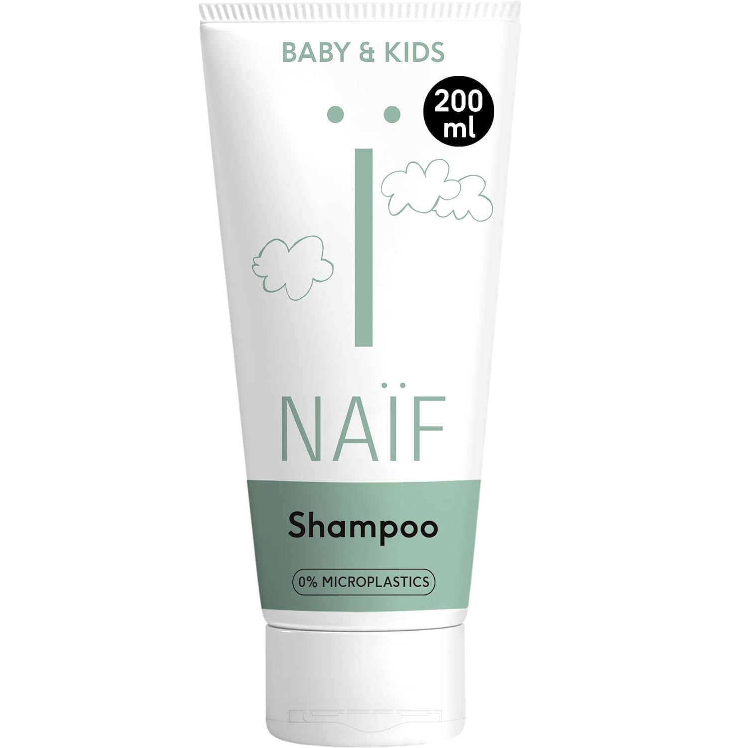 Naïf - Verzorgende shampoo - voor baby's en kinderen - Babyshampoo met natuurlijke ingrediënten - 100% vegan - 0% SLES - Zonder microplastics, siliconen en parabenen - 200 ml Kinderen - Bad- en Huidverzorging Naty Shop M