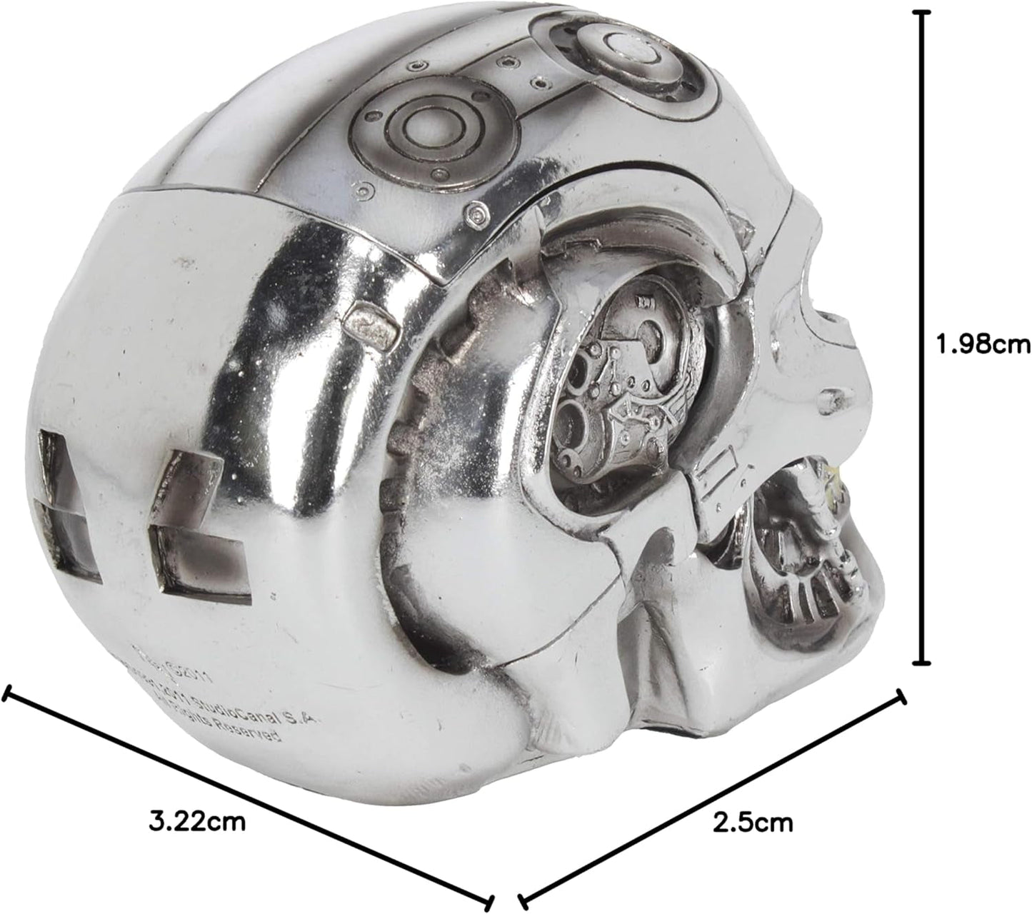 Nemesis Now, T Box, 18 cm, zilver, hars, one size Beeldjes en sculpturen Naty Shop
