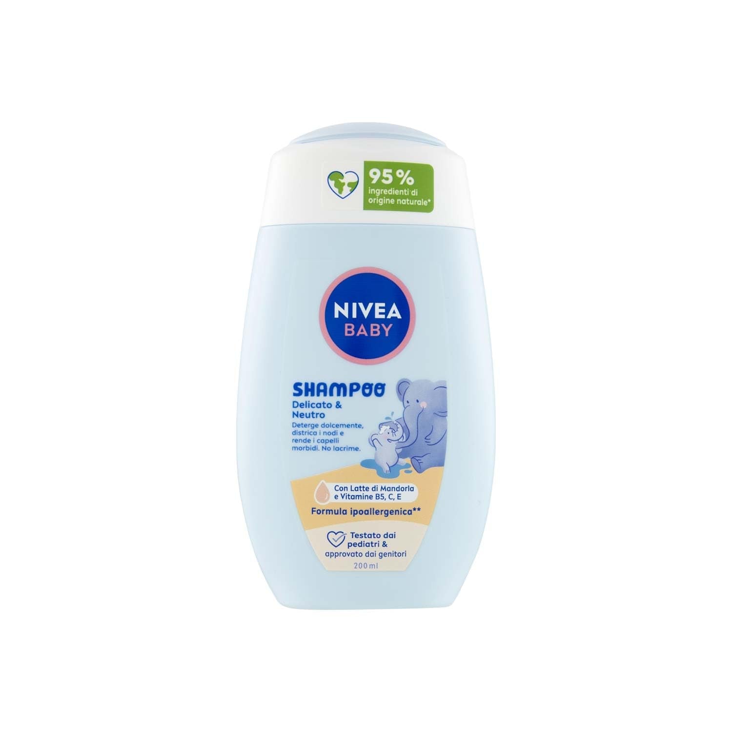 NIVEA BABY Zachte & Neutrale Shampoo 200 ml - Met bescherming tegen tranen, sulfaatvrij, voor zacht en klitvrij haar Kinderen - Bad- en huidverzorging Naty Shop Standaard titel