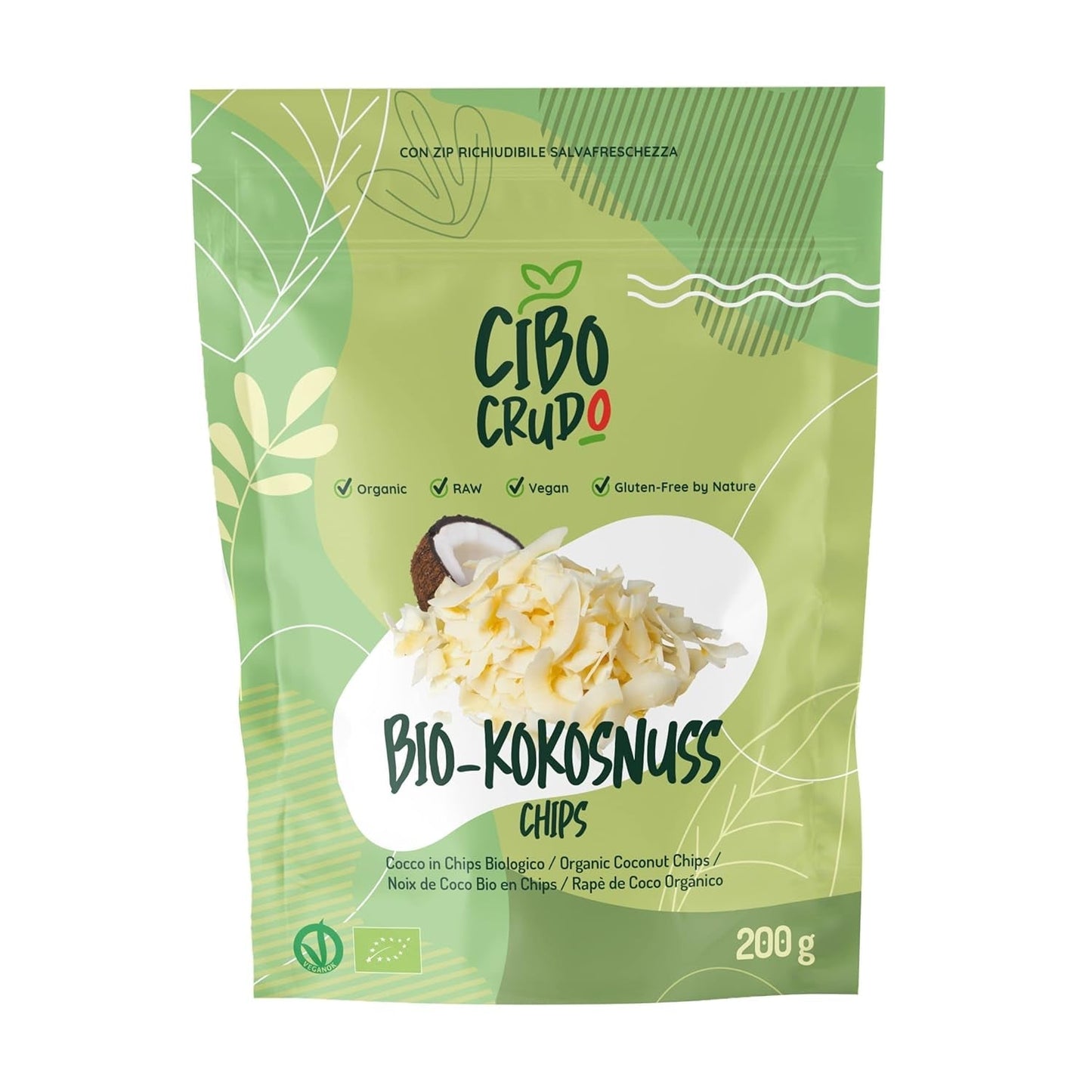 Geraspte biologische kokosnoot - 200 g. Gedroogde kokoschips Ongezoet en droog. Kokosvlokken. Zongedroogde kokoschips. Uitstekend als tussendoortje en voor zoete recepten Naty Shop Gedehydrateerde Producten 200 G (1 pakje) Kokoschips