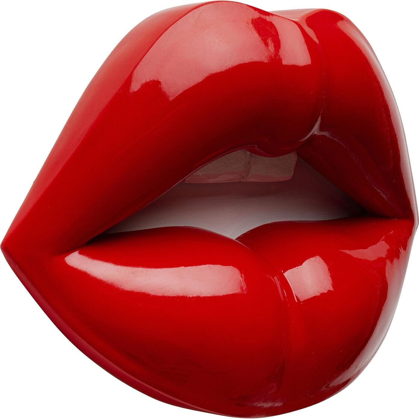 Lippen wandobject, rood, modern, decoratief object, lippenmotief, kamerdecoratie, plankdecoratie, accessoire, woonkamer, hal, kantoor, slaapkamer, 30 x 23 x 8 cm (H/B/D) Beeldjes en sculpturen Naty Shop