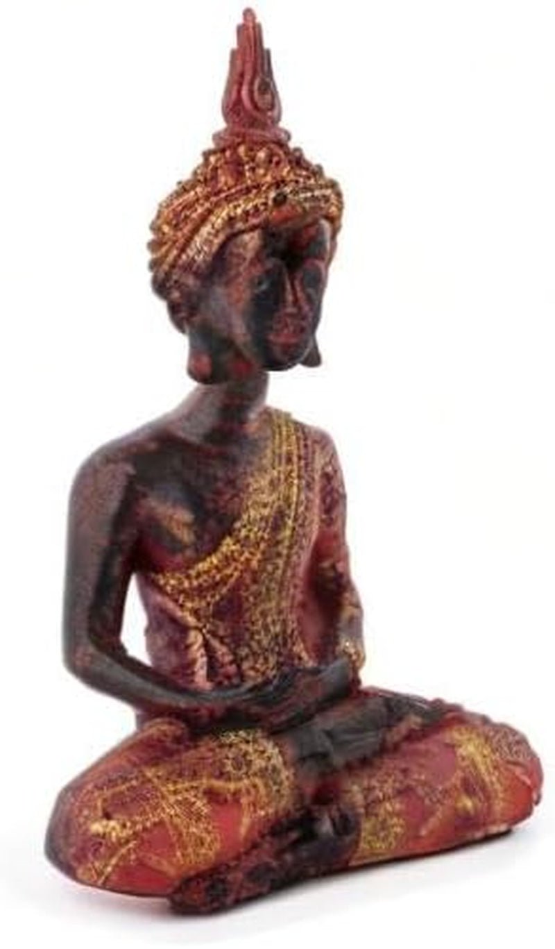 decoratieve pyjama Boeddha, mediterend, sculptuur met rood/gouden mantel Beeldjes en sculpturen Naty Shop