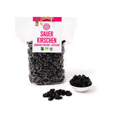 PAKKA - Zongedroogde biologische Fairtrade-kersen 750 g, in het wild geoogste biologische kersen, zonder zaadjes, ongezoet rechtstreeks van kleine boeren in Samarkand, Oezbekistan, veganistisch, 750 g Naty Shop gedehydrateerde producten Variant 1: 750 g (1 pak)