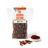 PAKKA - Biologische Fairtrade Sultana's 1kg, pitloze, velloze en zongedroogde Sultana Sultana's uit Samarkand Oezbekistan 1000g Gedroogde producten Naty Shop Variant 1: 1kg (1 pak)