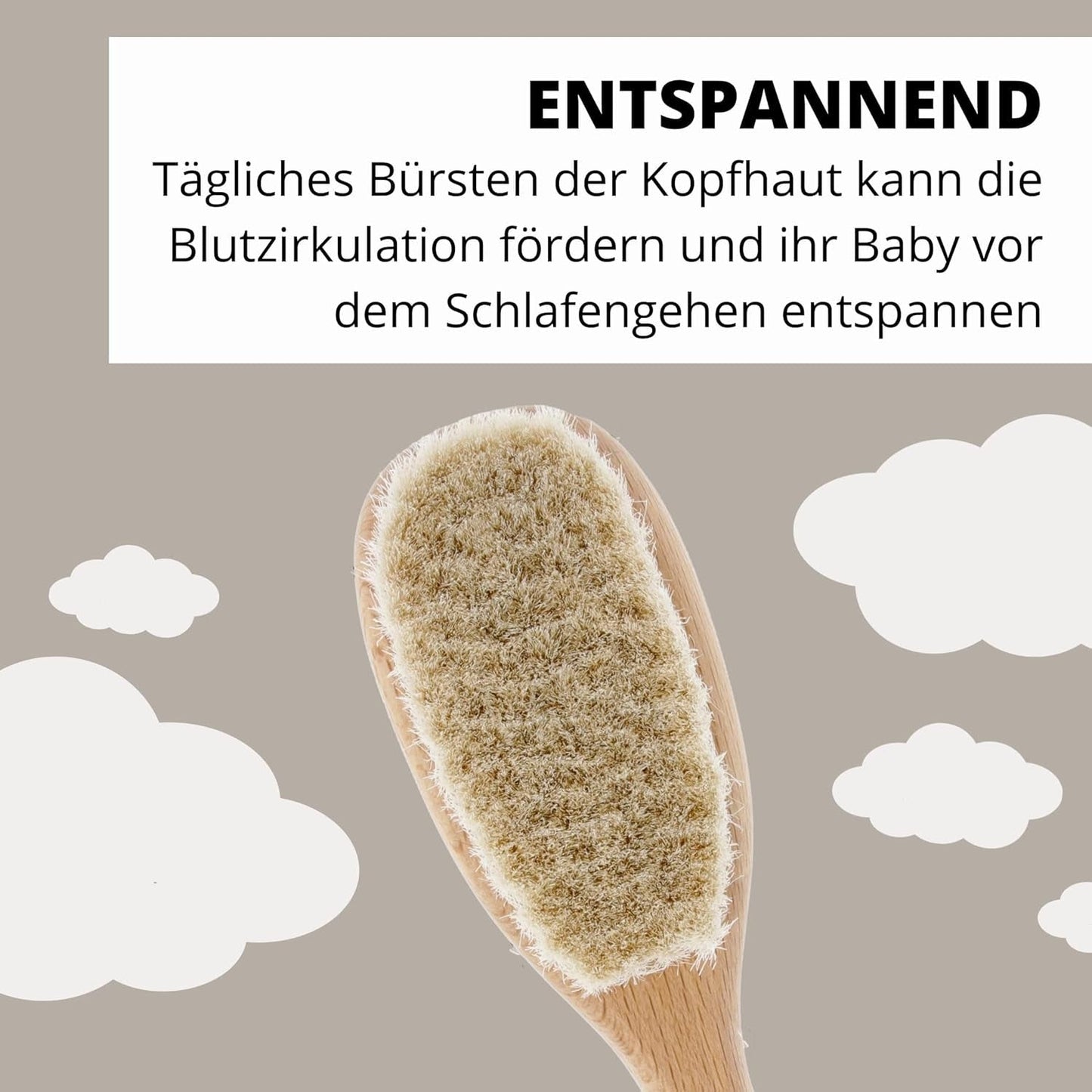 PARSA Beauty babyhaarborstel met geitenhaar - babyhaarborstel van FSC® gecertificeerd beukenhout - borstel voor verzorging van fijn babyhaar - babyborstel Kinderen - Bad en Huidverzorging Naty Shop