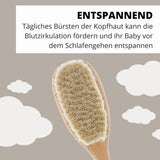 PARSA Beauty babyhaarborstel met geitenhaar - babyhaarborstel van FSC® gecertificeerd beukenhout - borstel voor verzorging van fijn babyhaar - babyborstel Kinderen - Bad en Huidverzorging Naty Shop