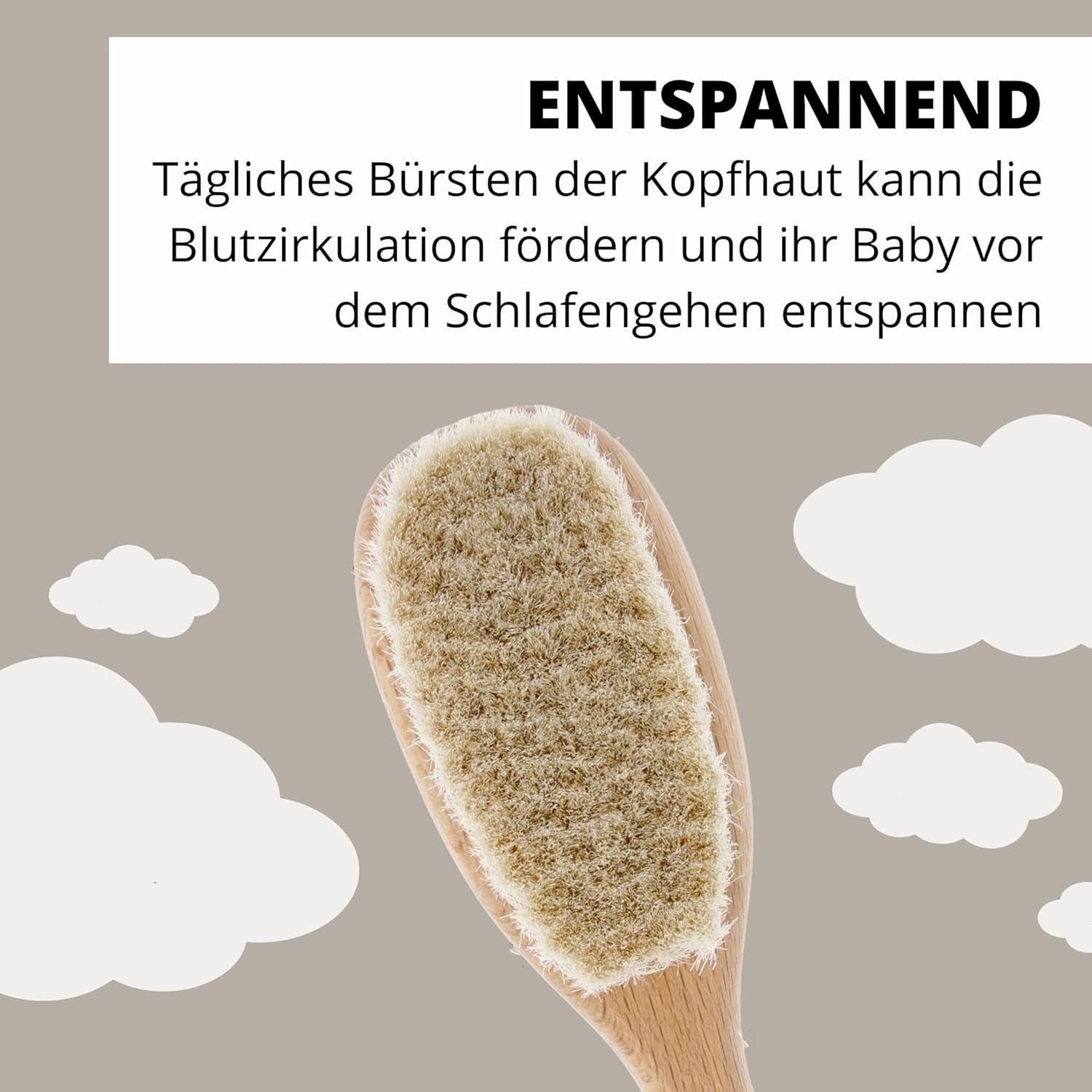 PARSA Beauty babyhaarborstel met geitenhaar - babyhaarborstel van FSC® gecertificeerd beukenhout - borstel voor verzorging van fijn babyhaar - babyborstel Kinderen - Bad en Huidverzorging Naty Shop