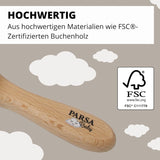 PARSA Beauty babyhaarborstel met geitenhaar - babyhaarborstel van FSC® gecertificeerd beukenhout - borstel voor verzorging van fijn babyhaar - babyborstel Kinderen - Bad en Huidverzorging Naty Shop