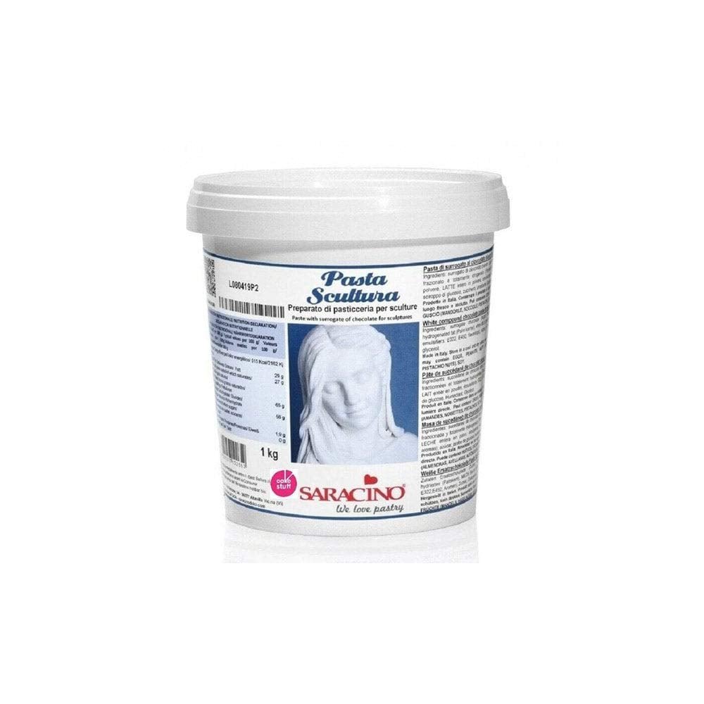 Saracino beeldhouwpasta - modellering van chocoladevervanger voor decoraties 1 kg Made In Italy Suikerpasta Naty Shop Standaardtitel