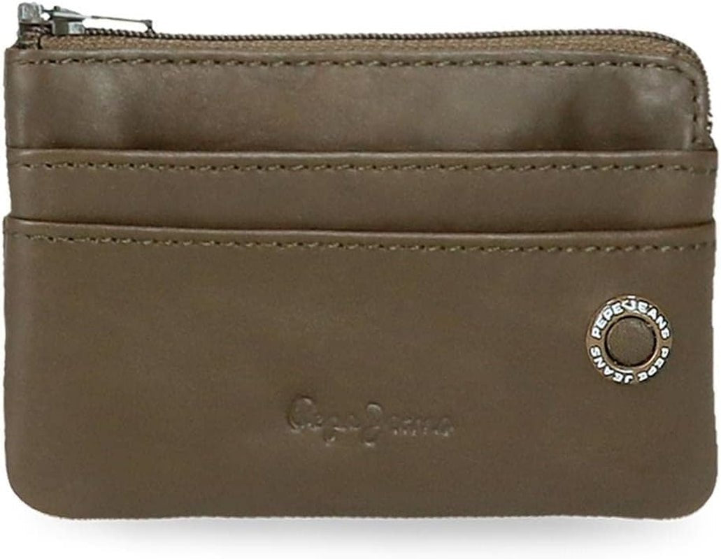 Pepe Jeans adge Herenportemonnee Naty Shop Khaki Portemonnee met badge
