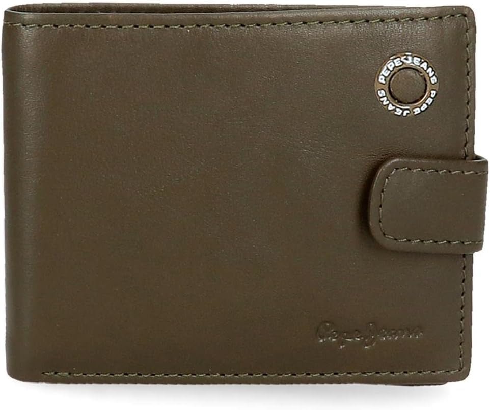 Pepe Jeans adge herenportemonnee Naty Shop Khaki Verticale klik