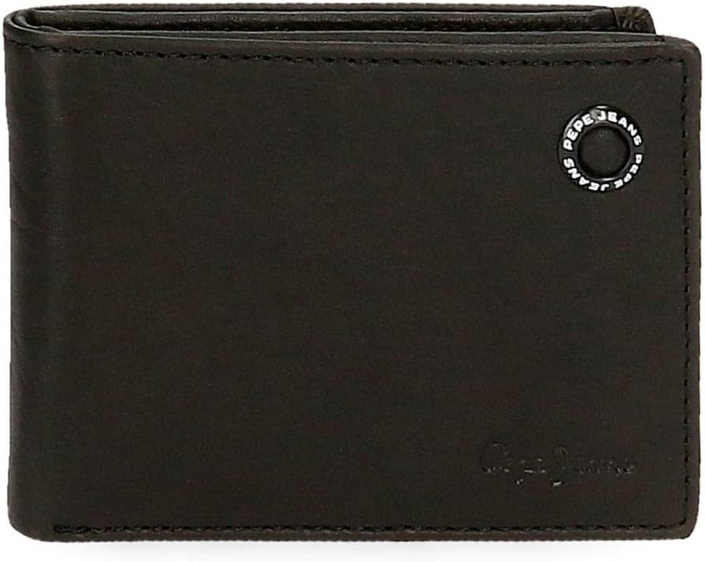 Pepe Jeans adge herenportemonnee Naty Shop zwarte badge-portemonnee