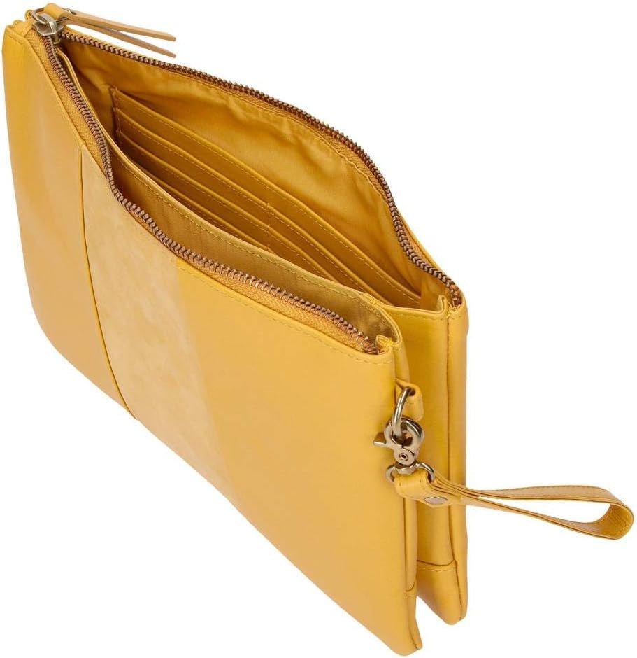 Pepe Jeans Dubbele Portemonnee Gele tas 27x17x2 cm leren Portemonnee Dames Naty Shop