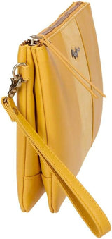 Pepe Jeans Dubbele Portemonnee Gele tas 27x17x2 cm leren Portemonnee Dames Naty Shop