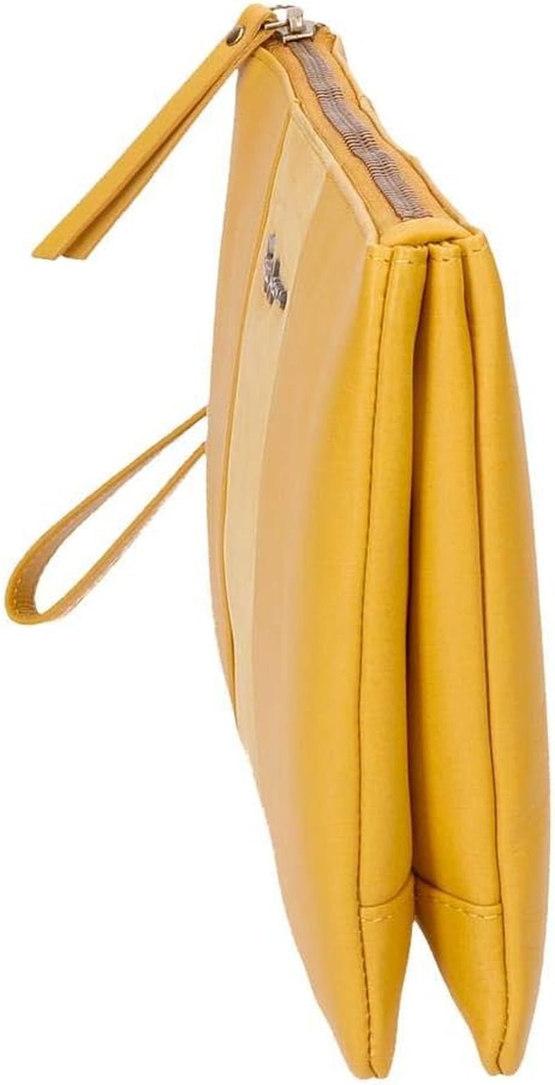 Pepe Jeans Dubbele Portemonnee Gele tas 27x17x2 cm leren Portemonnee Dames Naty Shop