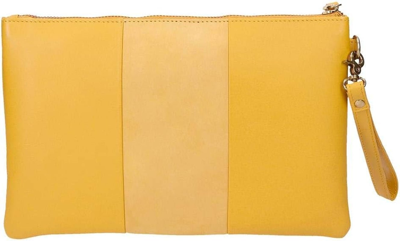 Pepe Jeans Dubbele Portemonnee Gele tas 27x17x2 cm leren Portemonnee Dames Naty Shop