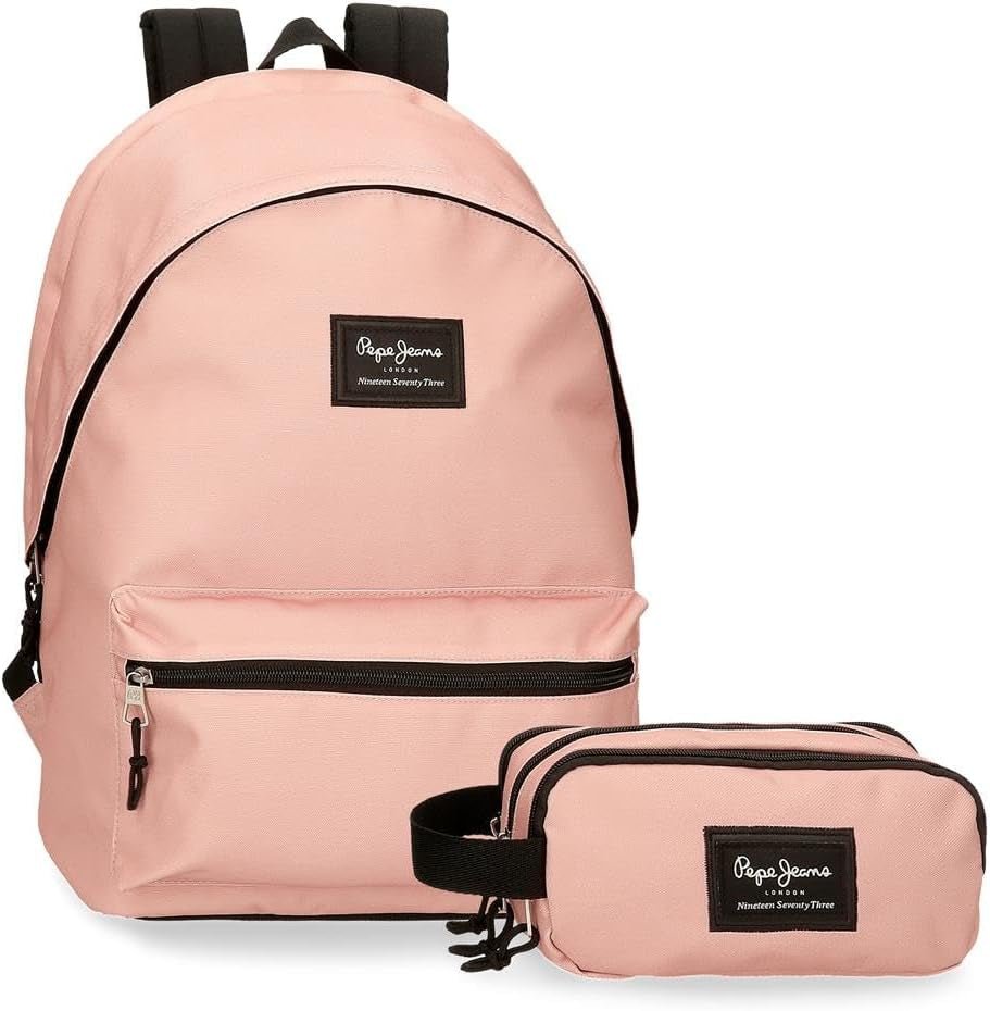 Pepe Jeans Meisjes Aris Gekleurde Bagage Messenger Bag Rugzakken en premium schooltassen Naty Shop Rosa Einheitsgröße