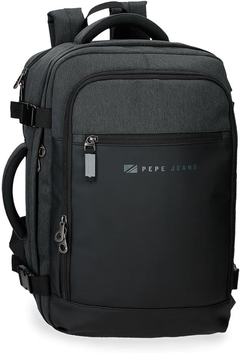 Pepe Jeans Jarvis kleine schoudertas groen 15x19,5x6 cm polyester met kunstleren details Bagage en reisspullen Naty Shop Black Cabin rugzak
