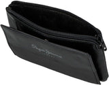 Pepe Jeans Joumma Bags Dubbele Portemonnee, Zwart, 11 x 7 x 1,5 cm, Leer, Zwart, One size, Portemonnee Herenportemonnee Naty Shop