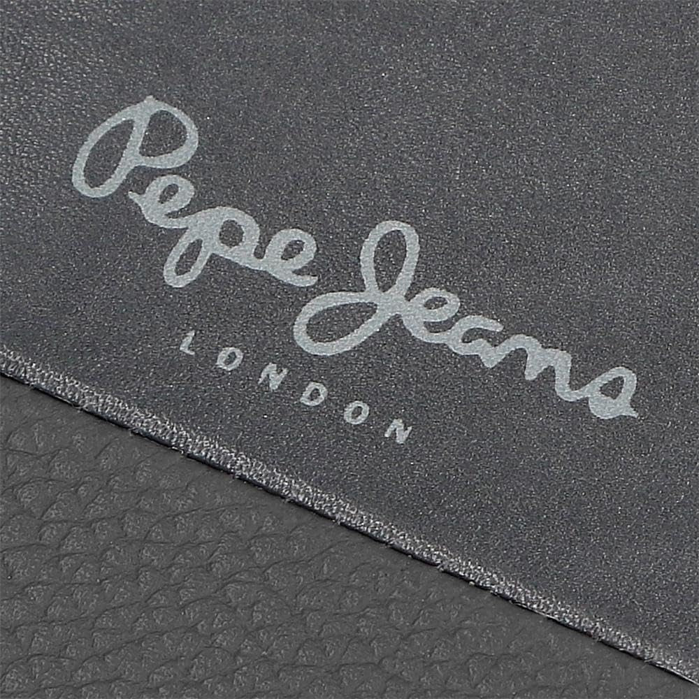 Pepe Jeans Joumma Bags Dubbele Portemonnee, Zwart, 11 x 7 x 1,5 cm, Leer, Zwart, One size, Portemonnee Herenportemonnee Naty Shop