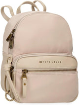 Pepe Jeans Morgan Casual rugzakken Reistassen Beige Zwart kunstleer voor dames van Joumma Tassen Bagage en reizen Naty Shop Beige rugzak 25