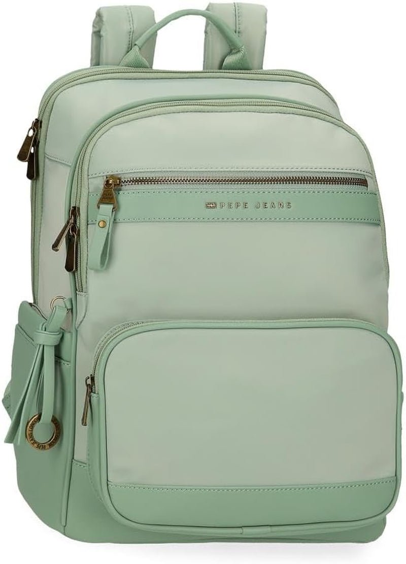 Pepe Jeans Morgan Casual rugzakken Reistassen Beige Zwart kunstleer voor dames van Joumma Tassen Bagage en reisuitrusting Naty Shop Groene pc-rugzak
