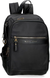 Pepe Jeans Morgan Casual rugzakken Reistassen Beige Zwart kunstleer voor dames van Joumma Tassen Bagage en reizen Naty Shop Zwarte rugzak