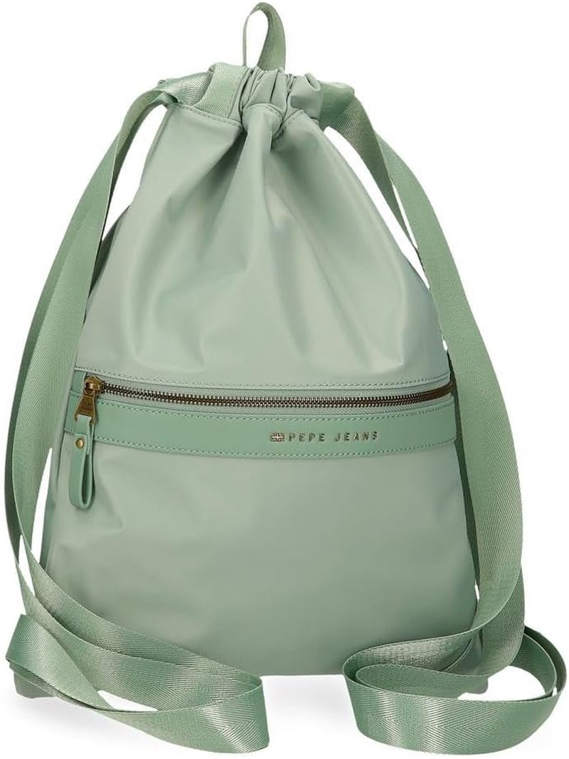 Pepe Jeans Morgan Casual rugzakken Reistassen Beige Zwart kunstleer voor dames van Joumma Tassen Bagage en reizen Naty Shop Groene rugzak met trekkoord