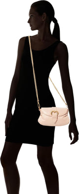 Pinko Jolene Mini-schoudertas van kristal voor dames, O81m_Chocolate Gold Damestassen Naty Shop